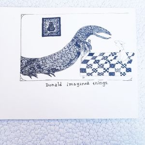 Donald Imagine Things Hand-Drawn Art.